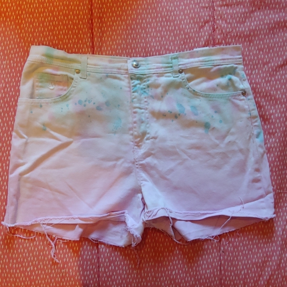 Pink and blue the dye shorts
